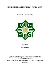 Pembaharuan Pemikiran Qasim Amin Universitas Islam Negeri Sultan